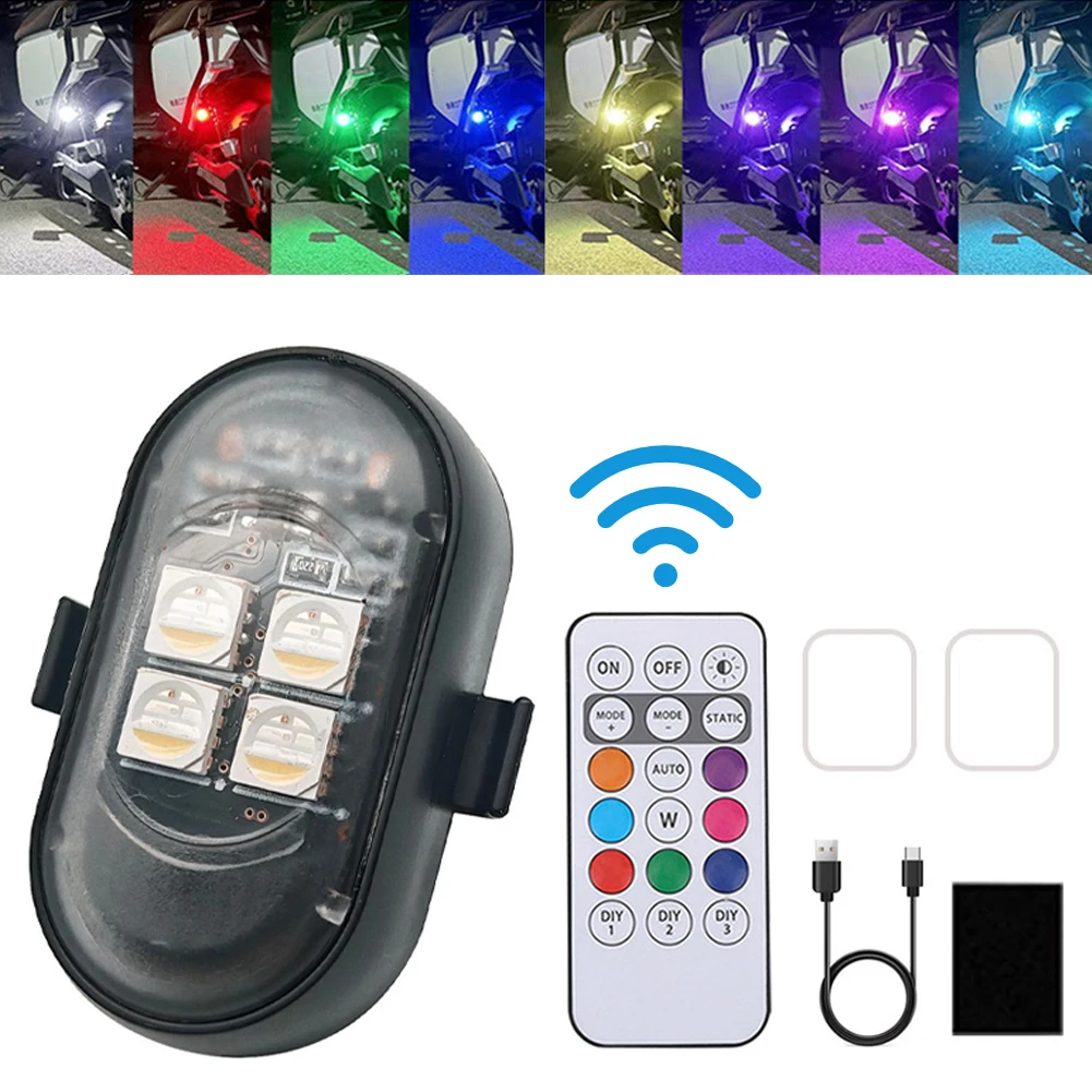 Drone Strobe Light - 1-8PCS USB 충전식 방수 자동차 오토바이