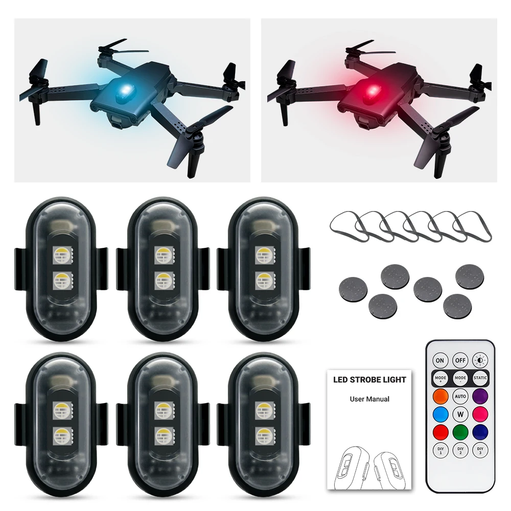 Drone Strobe Light - 오토바이 스트로브 라이트, 앱 제어 RGB