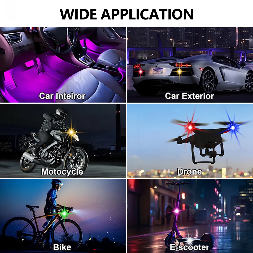 1-8PCS USB 충전식 방수 자동차 오토바이 드론  - Drone Strobe Light 리뷰 및 가격