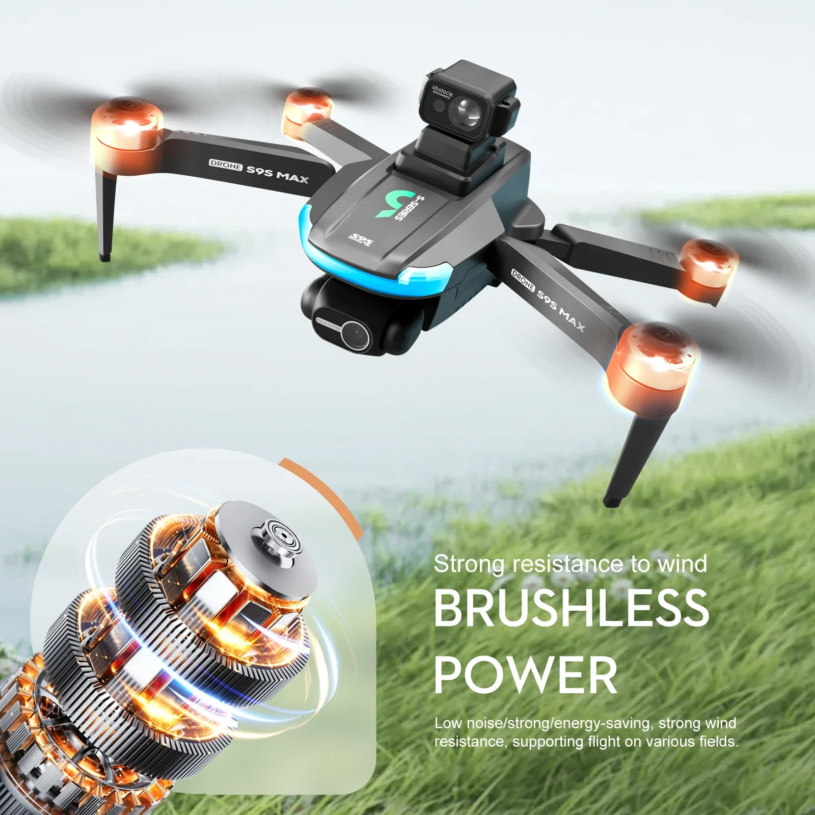 새로운 S9S MAX 미니 드론 4K 2축 PTZ HD - Drone Controller Screen 리뷰 및 가격