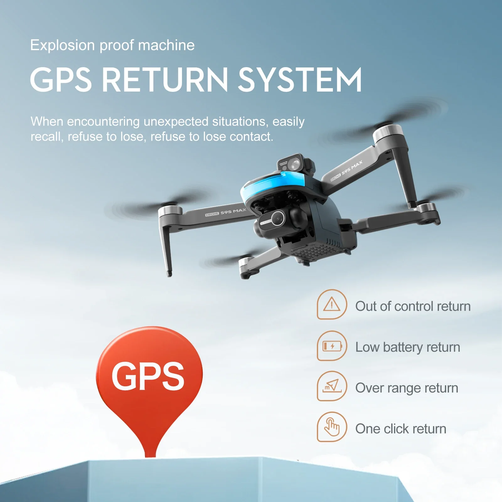 새로운 S9S MAX 미니 드론 4K 2축 PTZ HD - Drone Controller Screen 리뷰 및 가격