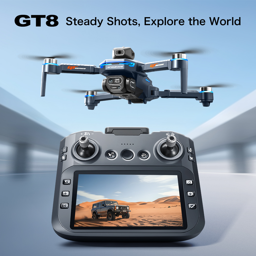 GT8 장애물 회피 항공 드론 – 대형 화면 원격 제어 - Drone Controller Screen 리뷰 및 가격